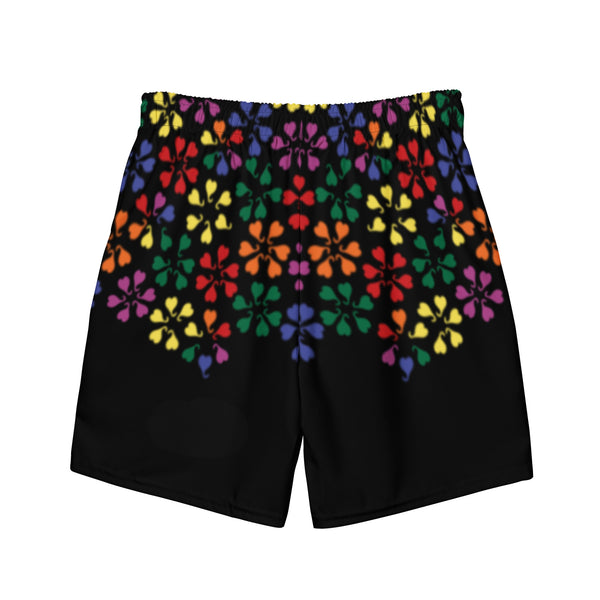Queer Currents x Lab K Flower Heart swim shorts