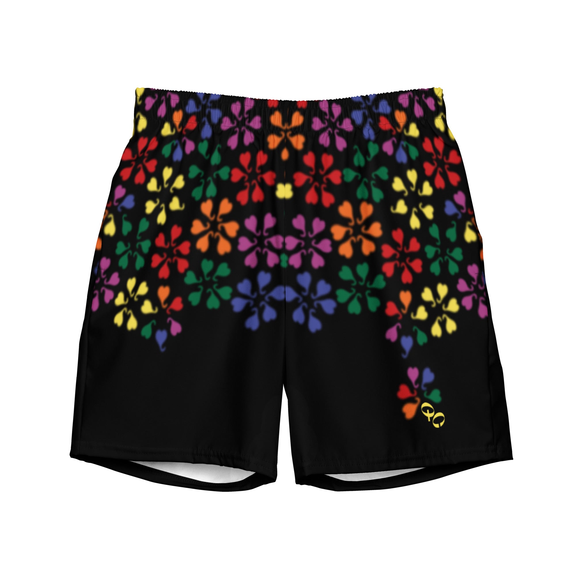 Queer Currents x Lab K Flower Heart swim shorts