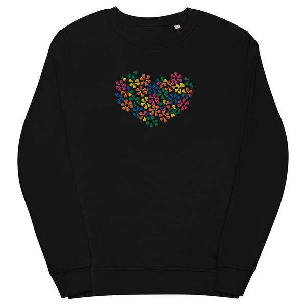QueerCurrents x Lab K Flower Heart unisex organic sweatshirt