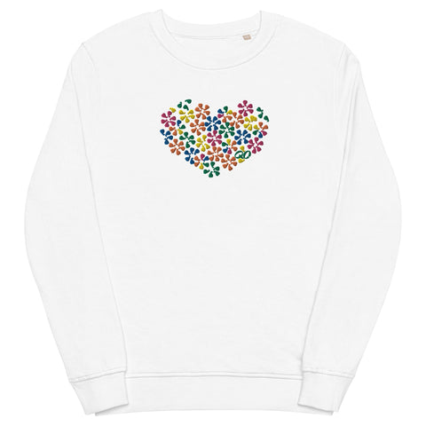QueerCurrents x Lab K Flower Heart unisex organic sweatshirt