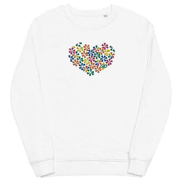 QueerCurrents x Lab K Flower Heart unisex organic sweatshirt