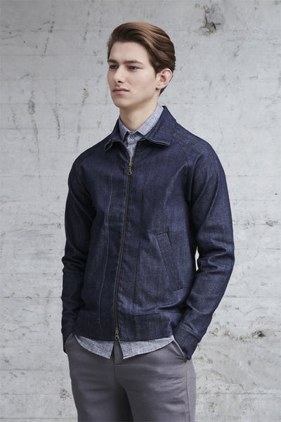 raw denim jacket made from organic cotton