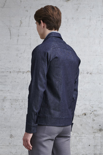 raw denim jacket made from organic cotton