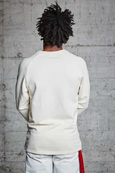 nwm 15.3 crewneck sweater with a double balloon embroidery made from 100% organic cotton