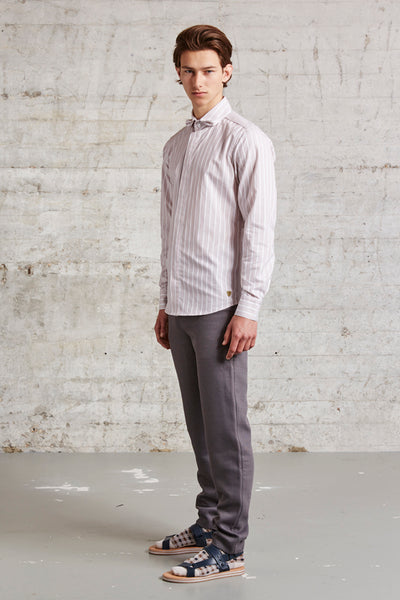 tailored fit shirt with 3D Peter Pan collar made from the finest Italian cotton