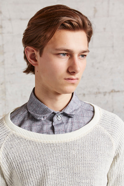 crewneck knitted sweater with 2x2 rib finishing, ssfw 151 b