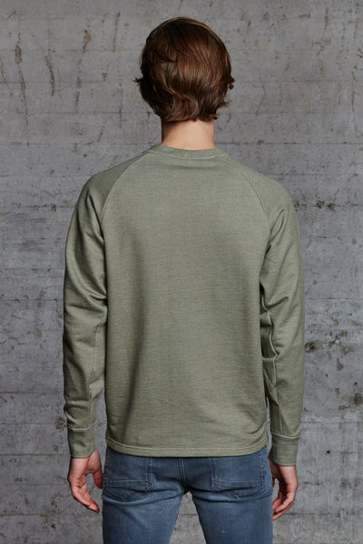 organic crewneck oversized sweater featuring raglan sleeves and ton sur ton embroidery, nwm 15.10