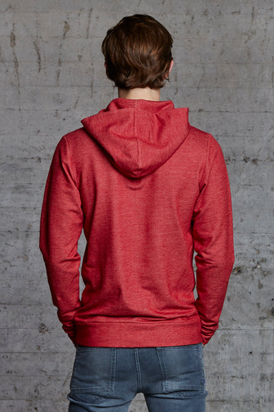 organic hooded sweater with No Where Man ton sur ton embroidered, nwm 15.11