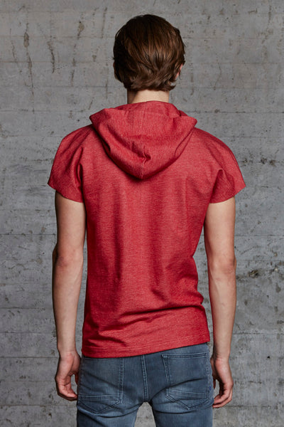 organic sleeveless hooded sweater with ton sur ton embroidery, nwm 15.9