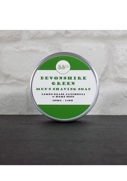 devonshire green, 100ml: shaving soap, 100% natural handmade skincare