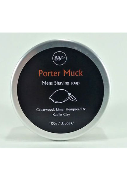 porter muck, shaving soap 100g; 100% natural handmade skin care