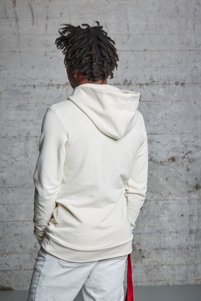 nwm 15.6 "the wanderer" ton sur ton embroidered on a hoody made from 100% organic cotton