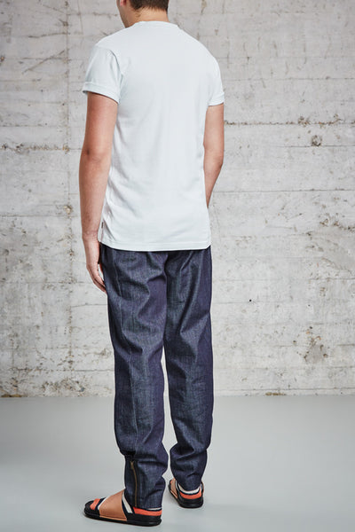 ssfw 157: t-shirt with lambskin chest pocket made from 100% organic pique cotton